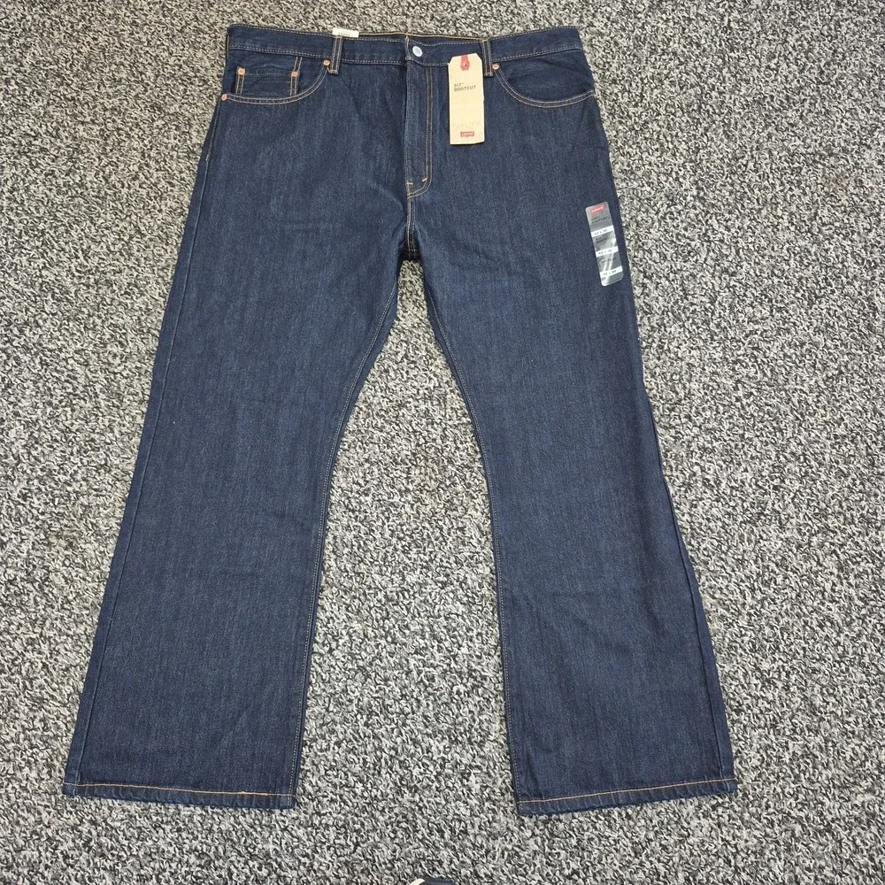 Levi's 517 Bootcut Boot Cut Dark Blue Jeans‎ Mens Size 42x30 New with tags